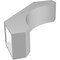 Ekena Millwork 6-in. W x 20-in. D x 24-in. H Legacy Architectural Grade PVC Knee Brace BRCP06X20X24LEC - alternate 2